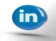 glowing linkedin logo on a realistic 3d circle